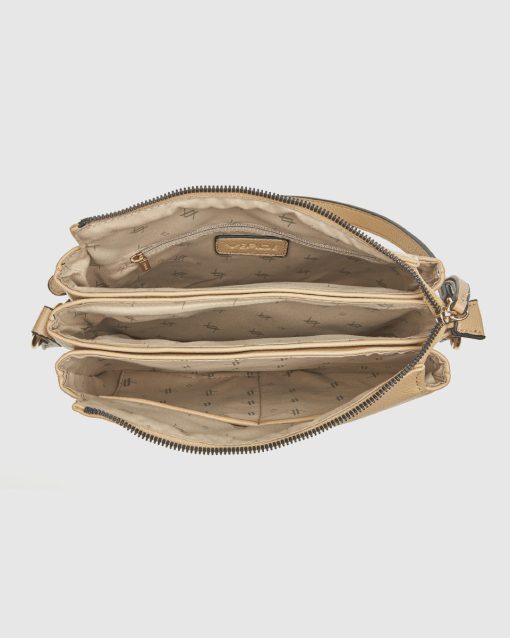 Verde Γυναικεία Τσάντα Χιαστί 16-0008411 Μπεζ