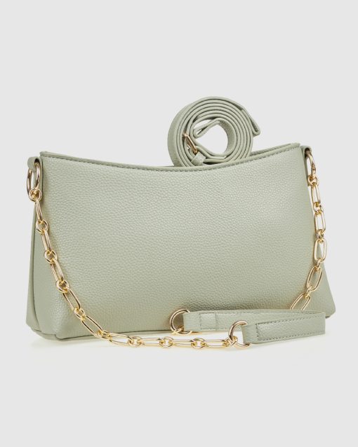 Verde Γυναικεία Τσάντα Ώμου 16-0008418 Μέντα