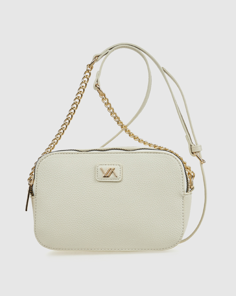 Verde Γυναικεία Τσάντα Χιαστί 16-0008420 Εκρού