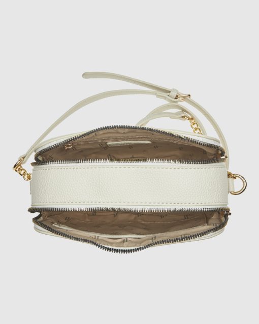 Verde Γυναικεία Τσάντα Χιαστί 16-0008420 Εκρού