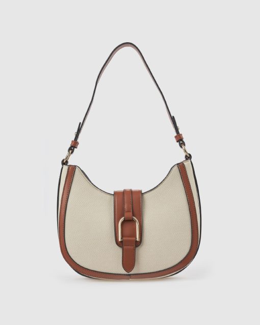 Verde Γυναικεία Τσάντα Ώμου 16-0008429 Καμελ