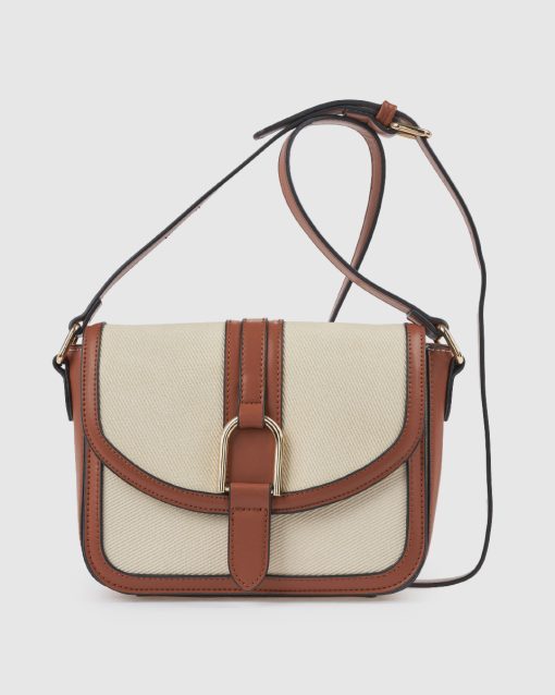 Verde Γυναικεία Τσάντα Χιαστί 16-0008430 Καμελ