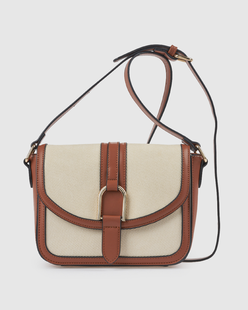 Verde Γυναικεία Τσάντα Χιαστί 16-0008430 Καμελ