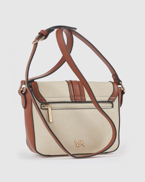 Verde Γυναικεία Τσάντα Χιαστί 16-0008430 Καμελ