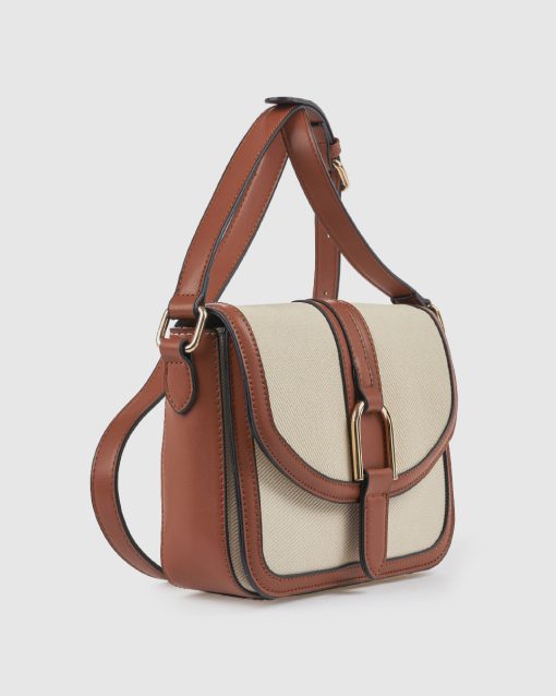 Verde Γυναικεία Τσάντα Χιαστί 16-0008430 Καμελ