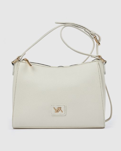 Verde Γυναικεία Τσάντα Χιαστί 16-0008455 Εκρού