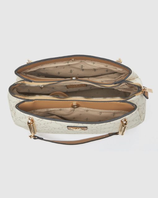 Verde Γυναικεία Τσάντα Ώμου 16-0008475 Εκρού