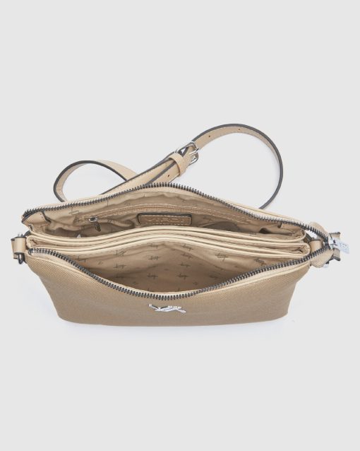 Verde Γυναικεία Τσάντα Χιαστί 16-0008498 Μπεζ