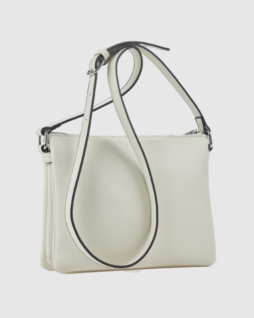 Verde Γυναικεία Τσάντα Χιαστί 16-0008498 Άσπρο