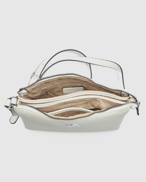 Verde Γυναικεία Τσάντα Χιαστί 16-0008498 Άσπρο