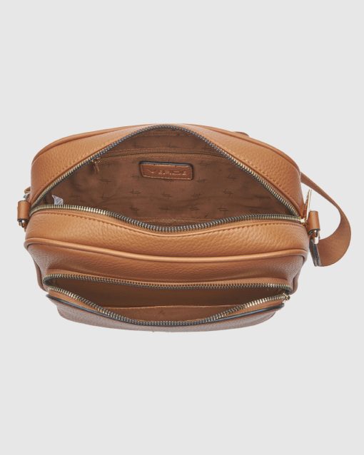 Verde Γυναικεία Τσάντα Χιαστί 16-0008549 Καμηλό