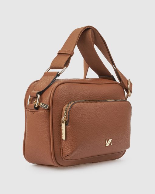 Verde Γυναικεία Τσάντα Χιαστί 16-0008549 Καμηλό