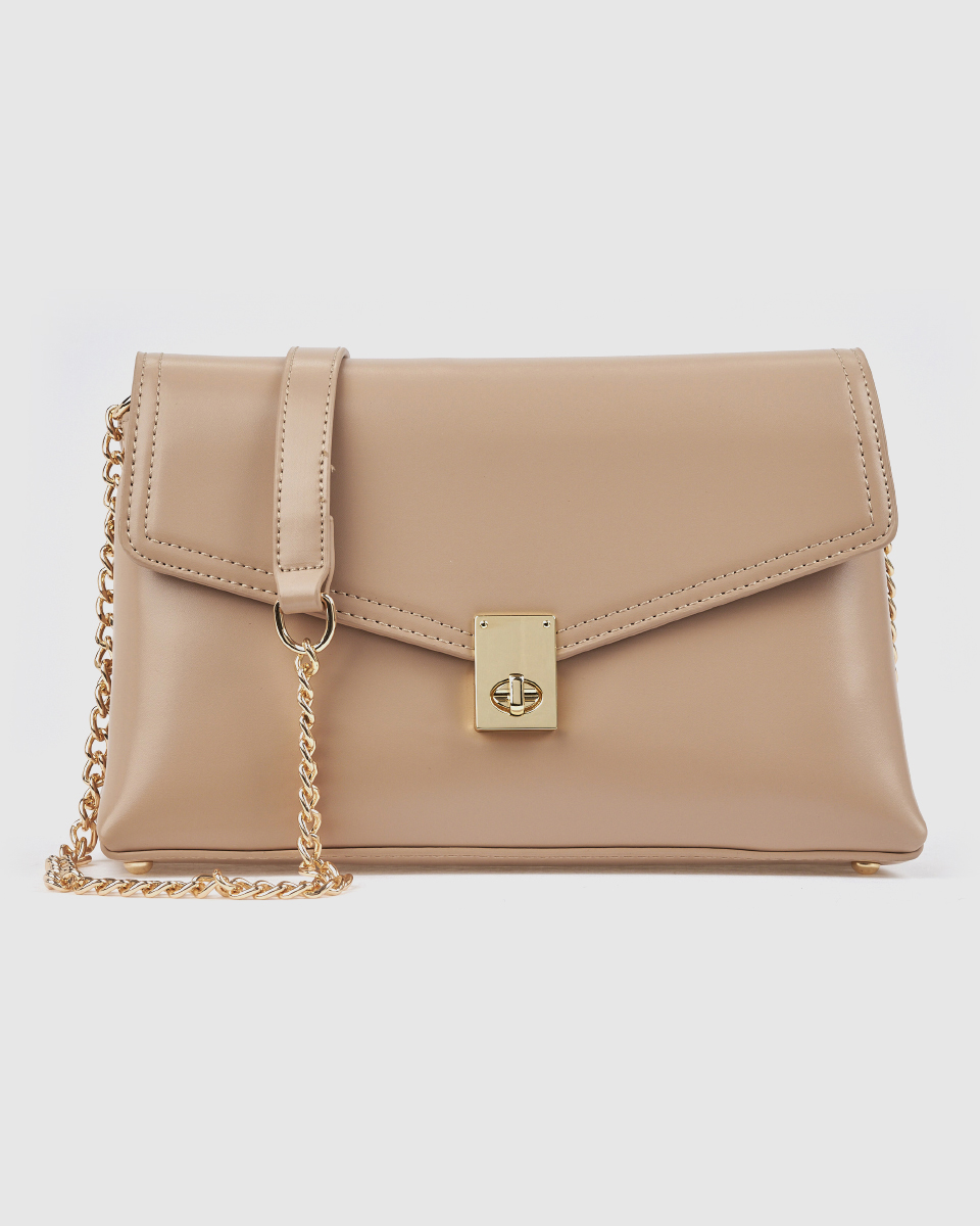 Verde Γυναικεία Τσάντα Χιαστί 16-0008574 Μπεζ