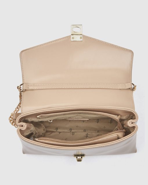 Verde Γυναικεία Τσάντα Χιαστί 16-0008574 Μπεζ