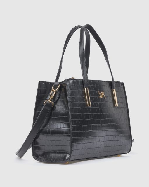 Verde Γυναικεία Τσάντα Χειρός 16-0008610 Μαύρο