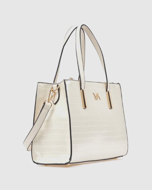 Verde Γυναικεία Τσάντα Χειρός 16-0008610 Εκρού