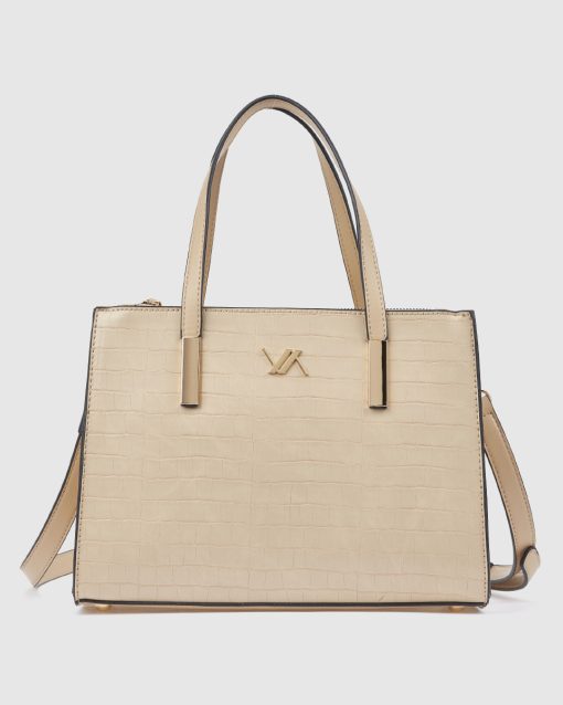 Verde Γυναικεία Τσάντα Χειρός 16-0008610 Μπεζ