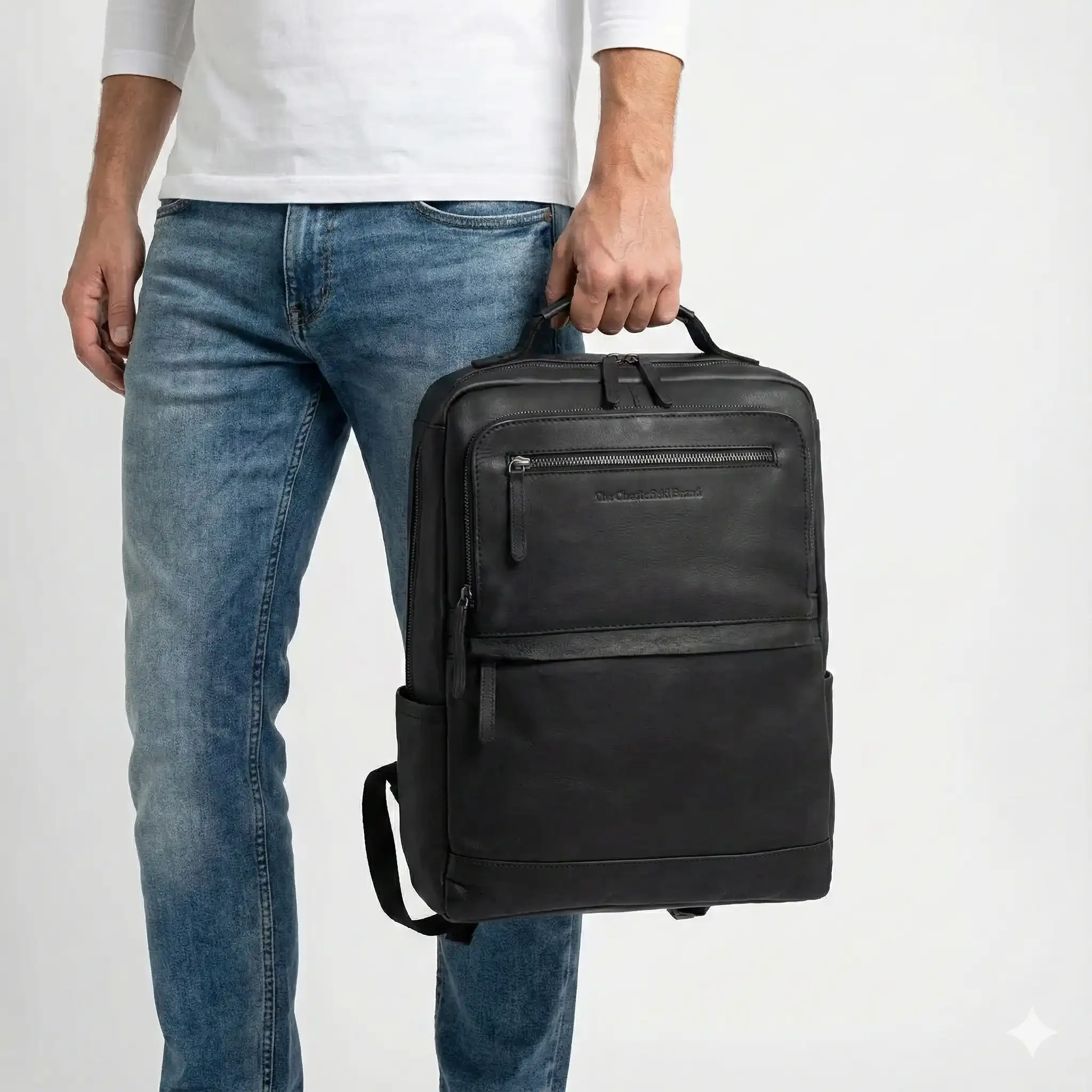 Δερμάτινο σακίδιο πλάτης Chesterfield C58.700300 Μαύρο