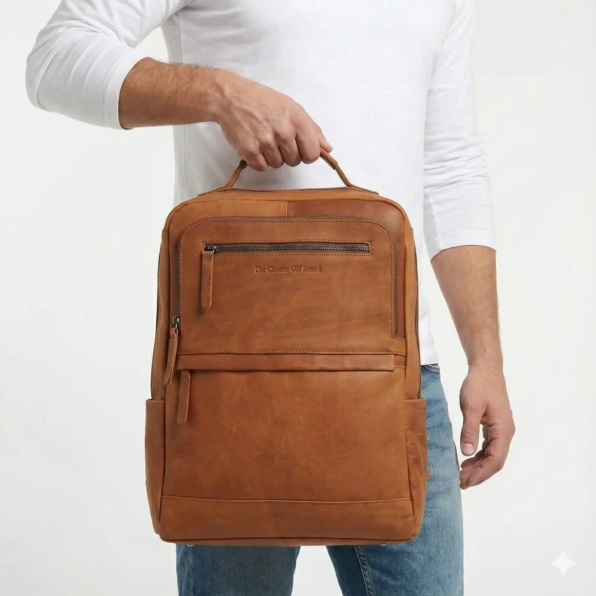 Δερμάτινο σακίδιο πλάτης Chesterfield C58.700331 Ταμπά