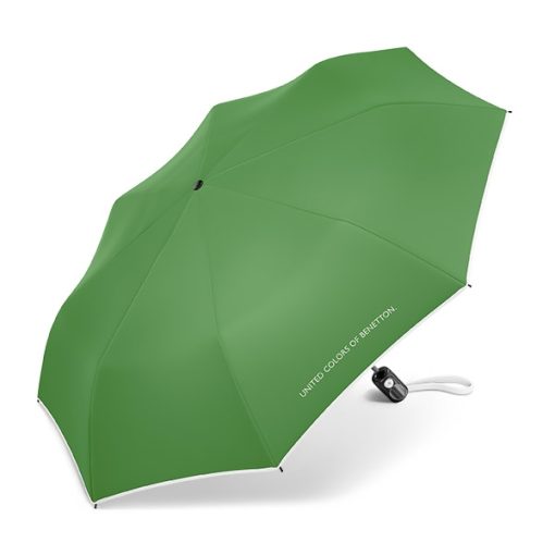 Benetton Ομπρέλα Βροχής Mini AC αυτόματη σπαστή Πράσινο 56604