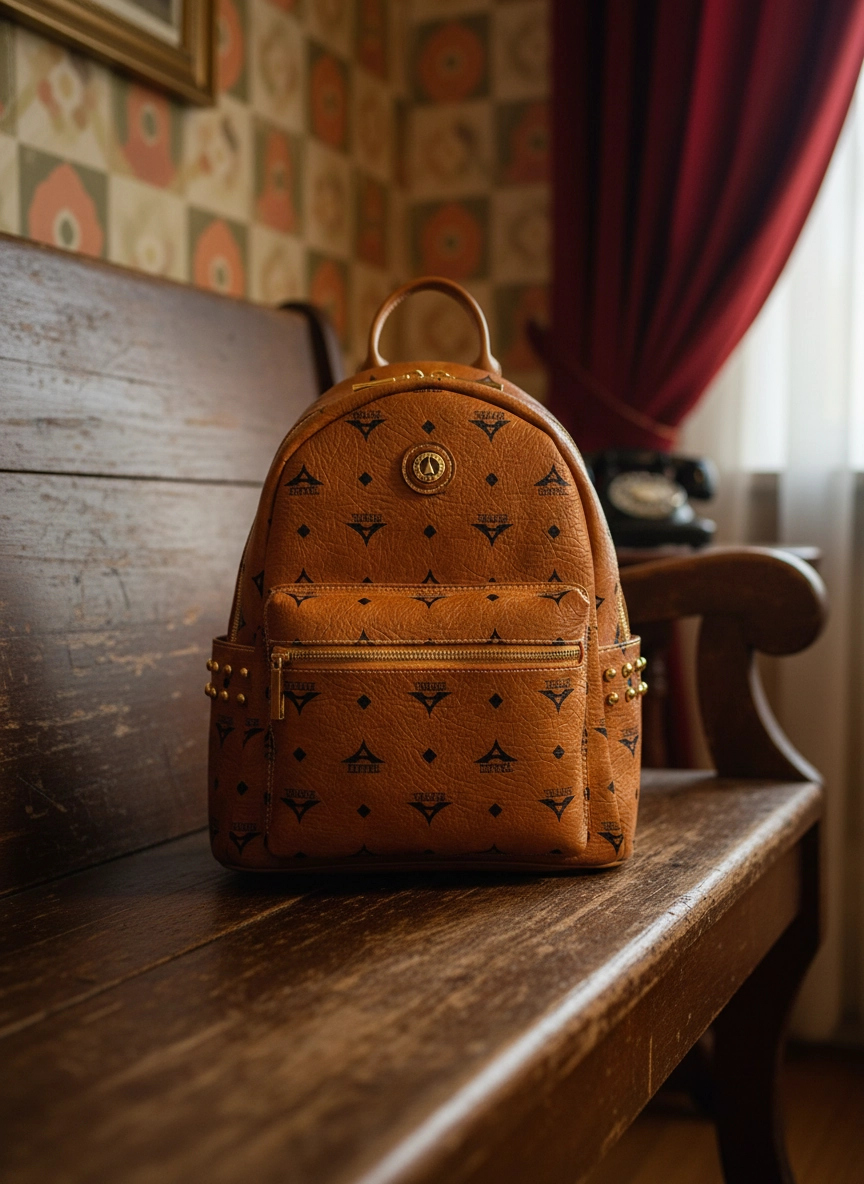 Ταμπα σακίδιο πλάτης La Tour Eiffel με μαύρο monogram σχέδιο και μπροστινή τσέπη με φερμουάρ