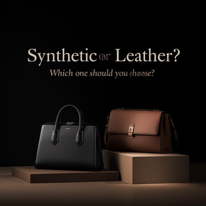 δερμάτινη vs συνθετική τσάντα